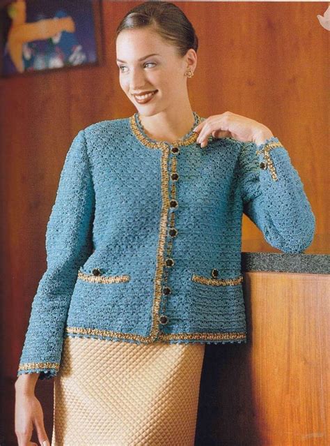 crochet chanel jacket free pattern.